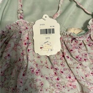 Floral Pink and White Dress